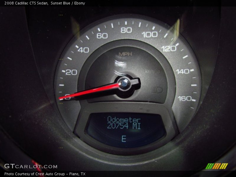 Sunset Blue / Ebony 2008 Cadillac CTS Sedan