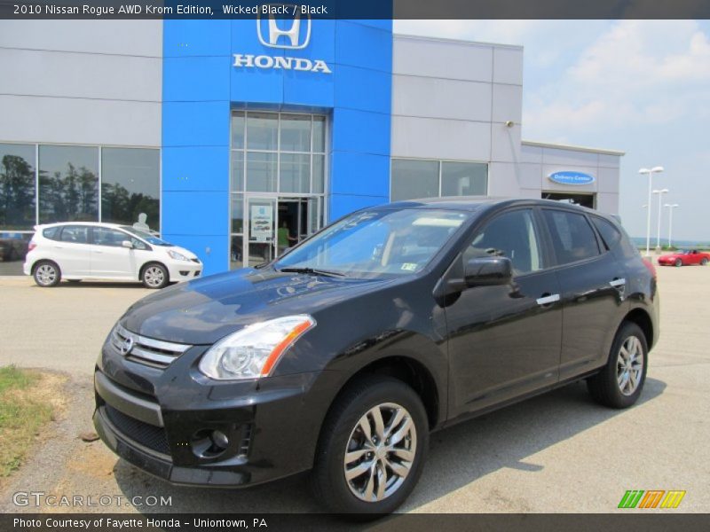 Wicked Black / Black 2010 Nissan Rogue AWD Krom Edition