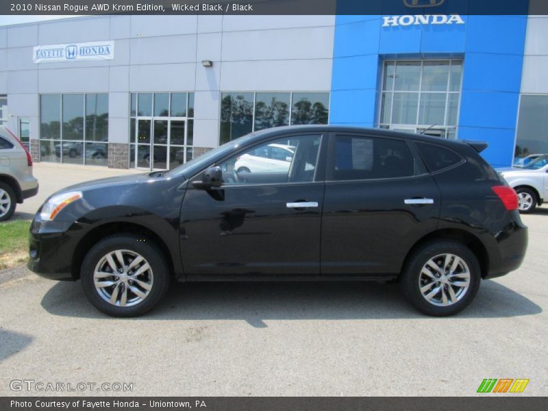Wicked Black / Black 2010 Nissan Rogue AWD Krom Edition