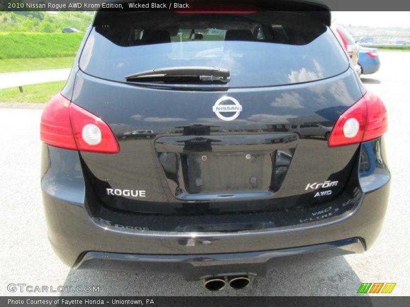 Wicked Black / Black 2010 Nissan Rogue AWD Krom Edition