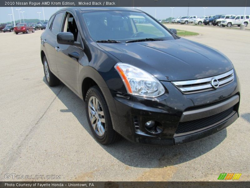 Wicked Black / Black 2010 Nissan Rogue AWD Krom Edition
