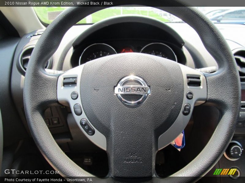Wicked Black / Black 2010 Nissan Rogue AWD Krom Edition