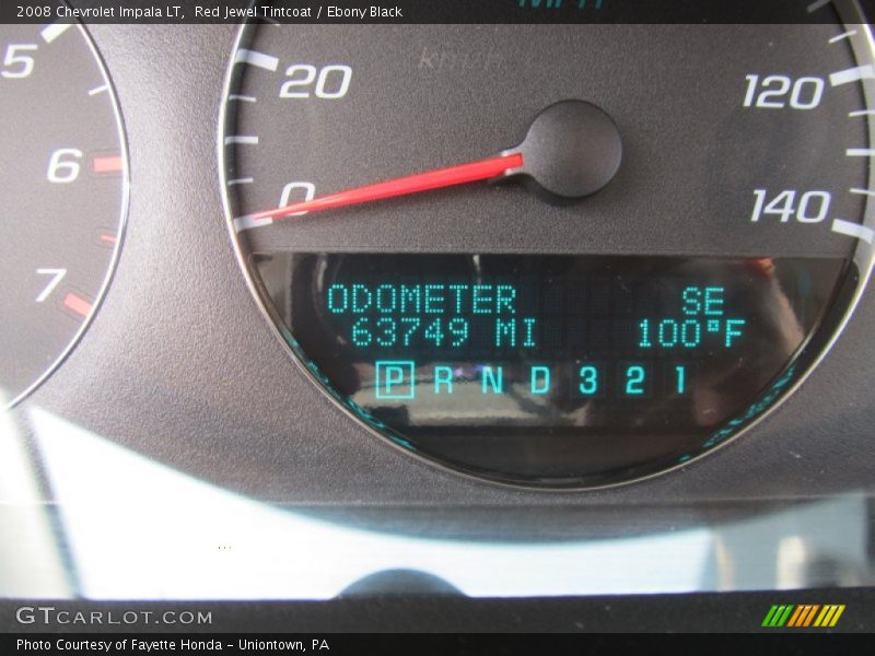 Red Jewel Tintcoat / Ebony Black 2008 Chevrolet Impala LT