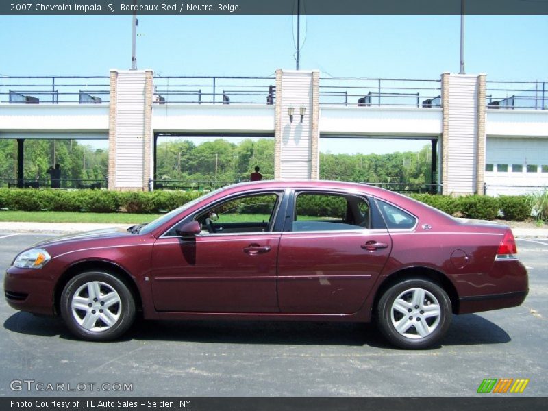 Bordeaux Red / Neutral Beige 2007 Chevrolet Impala LS