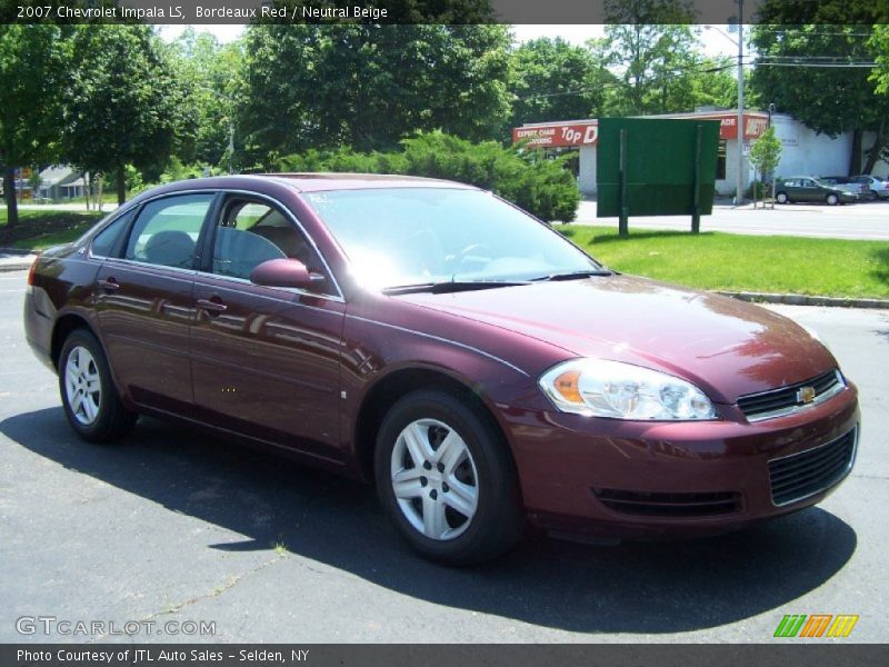 Bordeaux Red / Neutral Beige 2007 Chevrolet Impala LS