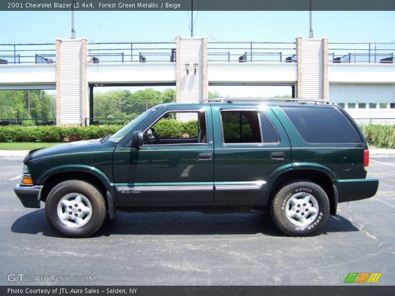 Forest Green Metallic / Beige 2001 Chevrolet Blazer LS 4x4