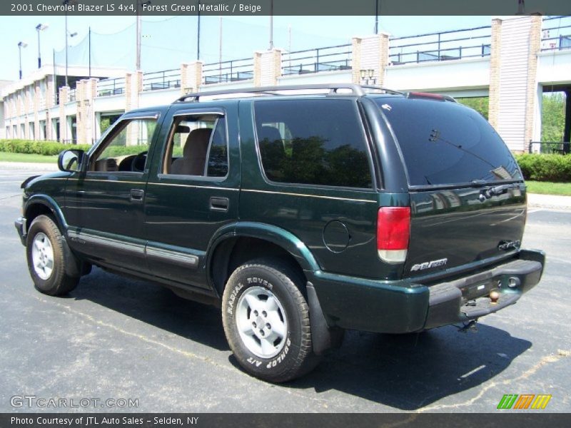 Forest Green Metallic / Beige 2001 Chevrolet Blazer LS 4x4