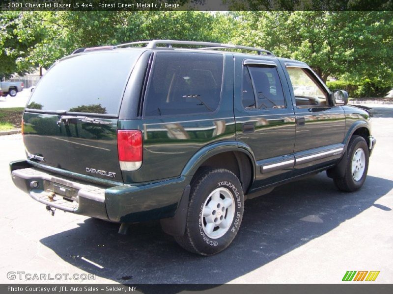 Forest Green Metallic / Beige 2001 Chevrolet Blazer LS 4x4