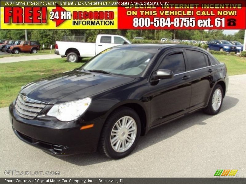 Brilliant Black Crystal Pearl / Dark Slate Gray/Light Slate Gray 2007 Chrysler Sebring Sedan