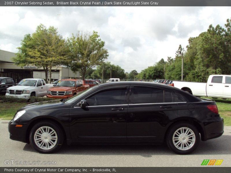 Brilliant Black Crystal Pearl / Dark Slate Gray/Light Slate Gray 2007 Chrysler Sebring Sedan