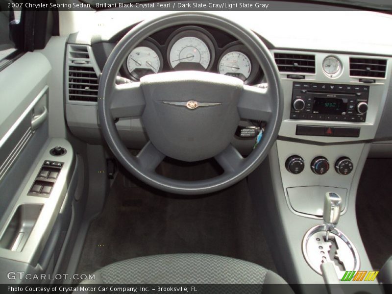 Brilliant Black Crystal Pearl / Dark Slate Gray/Light Slate Gray 2007 Chrysler Sebring Sedan