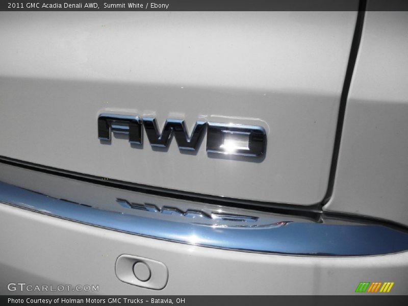 Summit White / Ebony 2011 GMC Acadia Denali AWD