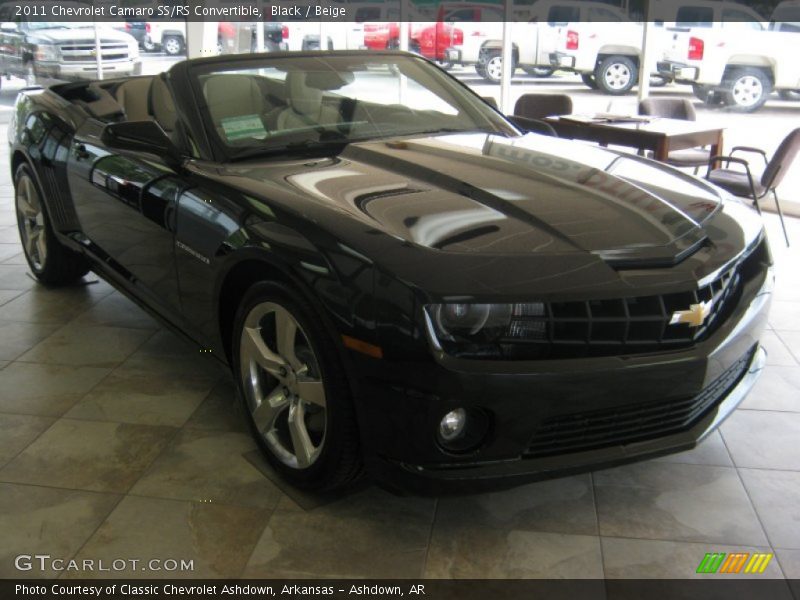 Black / Beige 2011 Chevrolet Camaro SS/RS Convertible