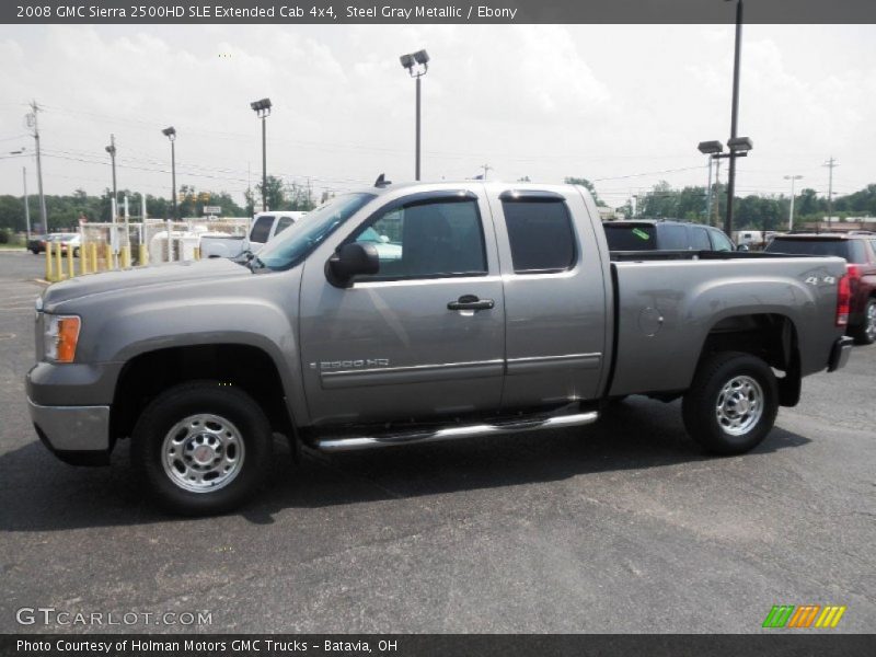 Steel Gray Metallic / Ebony 2008 GMC Sierra 2500HD SLE Extended Cab 4x4