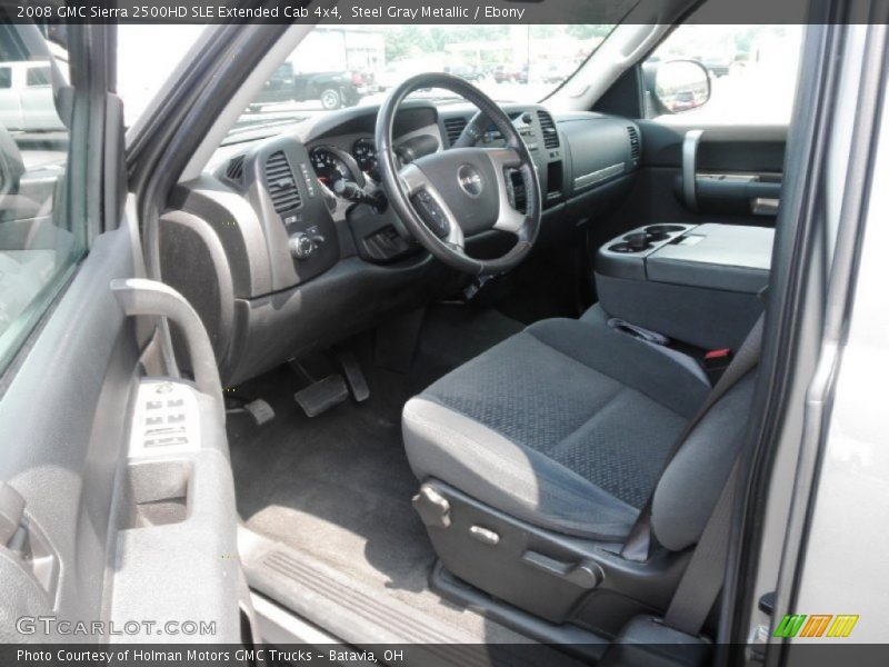 Steel Gray Metallic / Ebony 2008 GMC Sierra 2500HD SLE Extended Cab 4x4