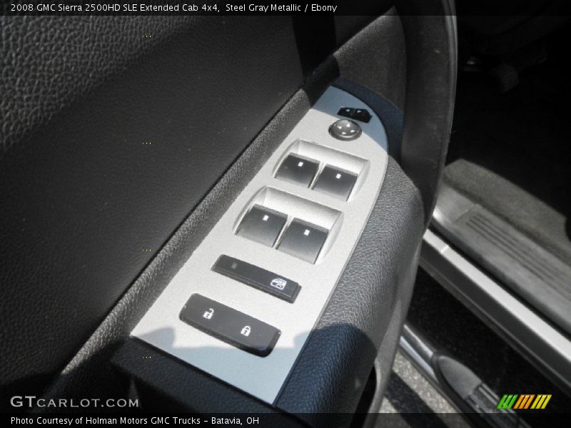 Steel Gray Metallic / Ebony 2008 GMC Sierra 2500HD SLE Extended Cab 4x4