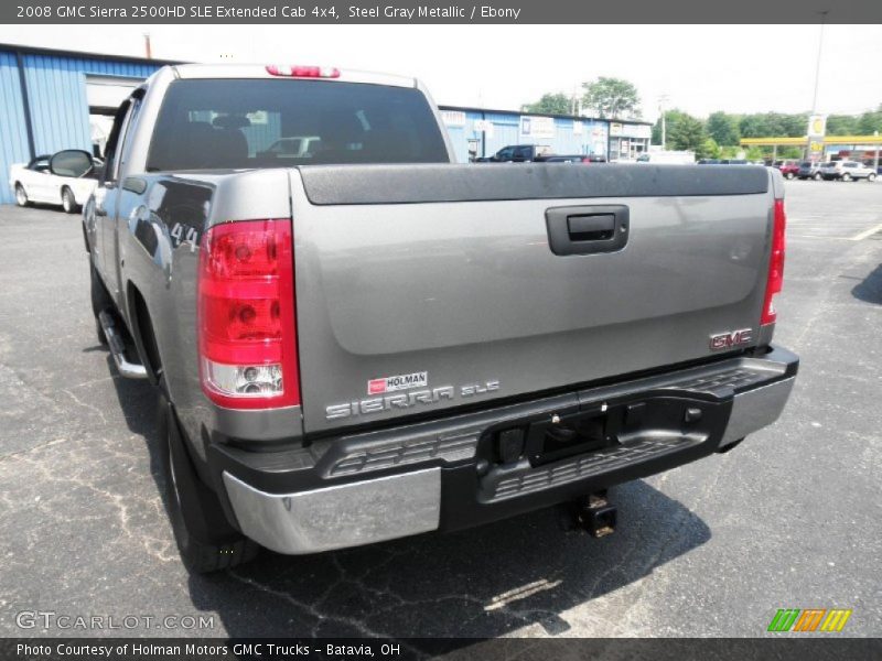 Steel Gray Metallic / Ebony 2008 GMC Sierra 2500HD SLE Extended Cab 4x4