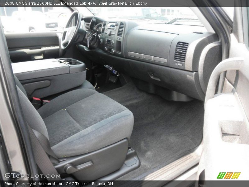Steel Gray Metallic / Ebony 2008 GMC Sierra 2500HD SLE Extended Cab 4x4