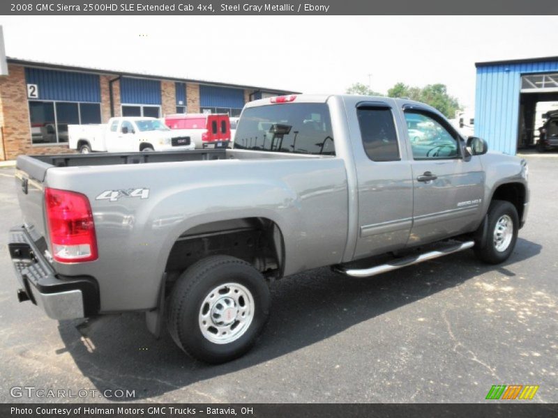 Steel Gray Metallic / Ebony 2008 GMC Sierra 2500HD SLE Extended Cab 4x4