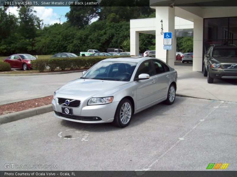 Silver Metallic / Off Black Leather 2011 Volvo S40 T5