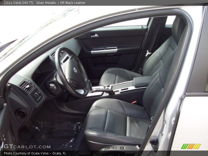 Silver Metallic / Off Black Leather 2011 Volvo S40 T5