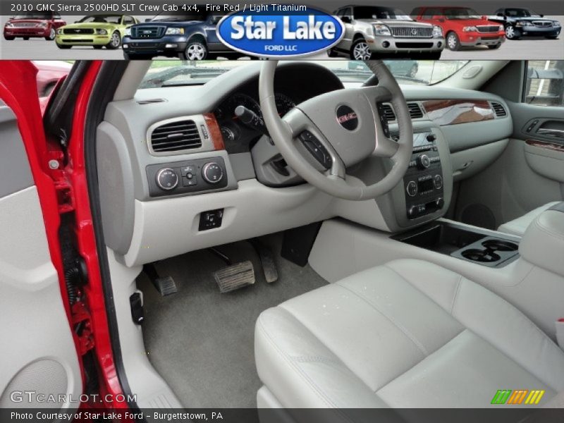 Fire Red / Light Titanium 2010 GMC Sierra 2500HD SLT Crew Cab 4x4