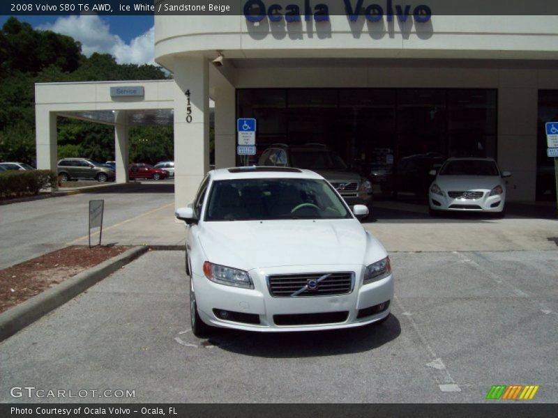 Ice White / Sandstone Beige 2008 Volvo S80 T6 AWD