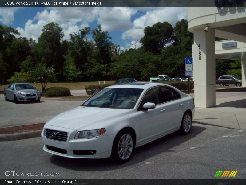 Ice White / Sandstone Beige 2008 Volvo S80 T6 AWD