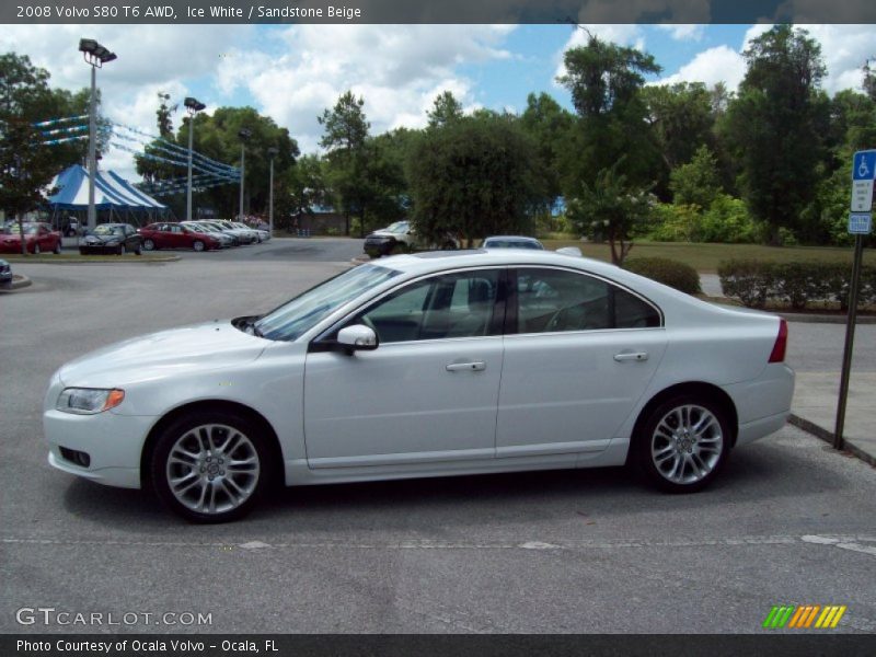 Ice White / Sandstone Beige 2008 Volvo S80 T6 AWD