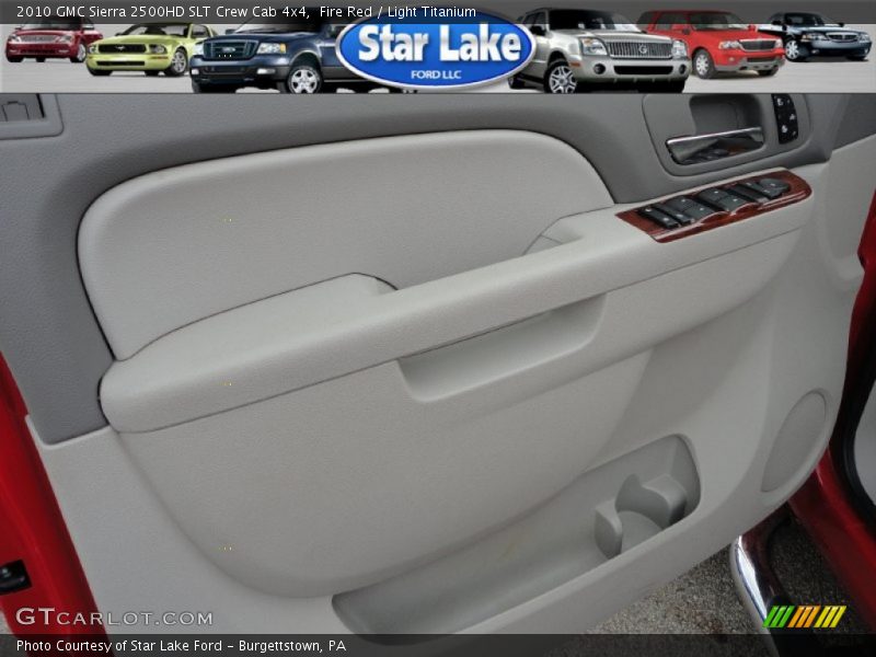 Fire Red / Light Titanium 2010 GMC Sierra 2500HD SLT Crew Cab 4x4