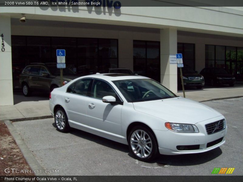 Ice White / Sandstone Beige 2008 Volvo S80 T6 AWD
