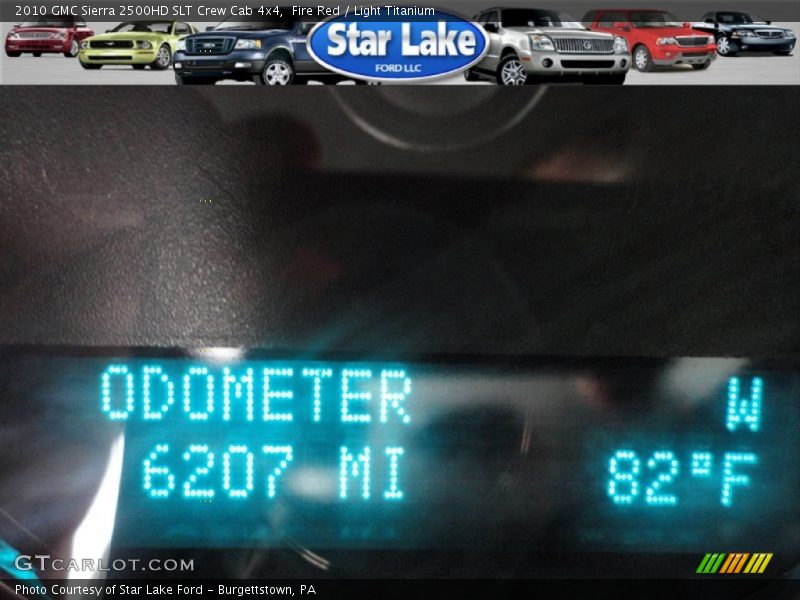Fire Red / Light Titanium 2010 GMC Sierra 2500HD SLT Crew Cab 4x4
