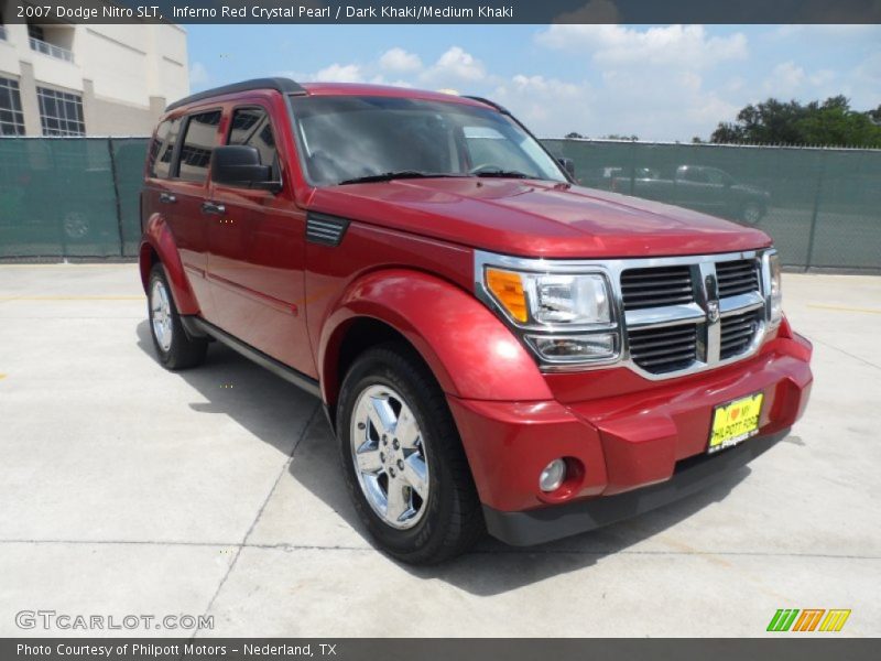 Inferno Red Crystal Pearl / Dark Khaki/Medium Khaki 2007 Dodge Nitro SLT
