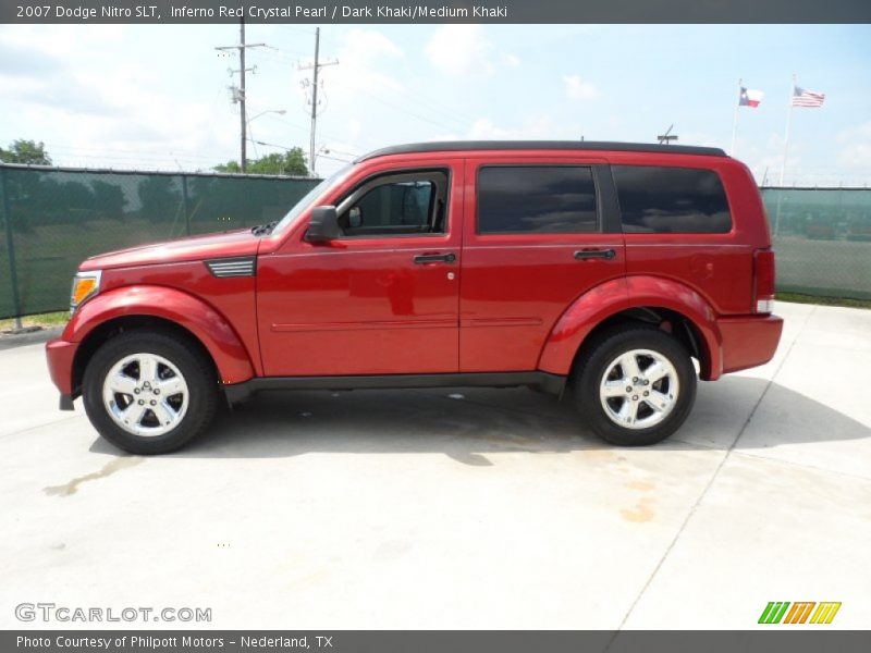 Inferno Red Crystal Pearl / Dark Khaki/Medium Khaki 2007 Dodge Nitro SLT