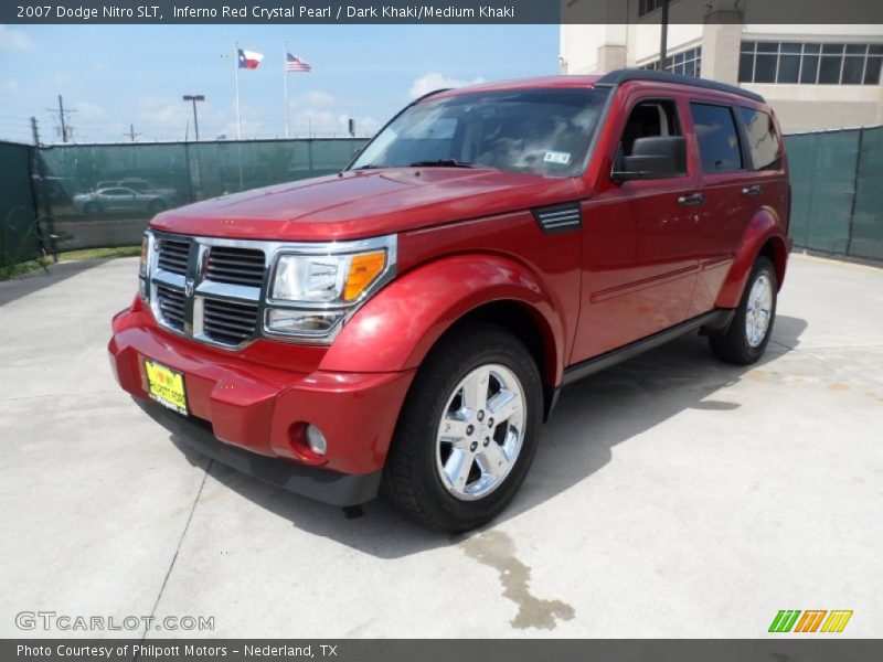 Inferno Red Crystal Pearl / Dark Khaki/Medium Khaki 2007 Dodge Nitro SLT