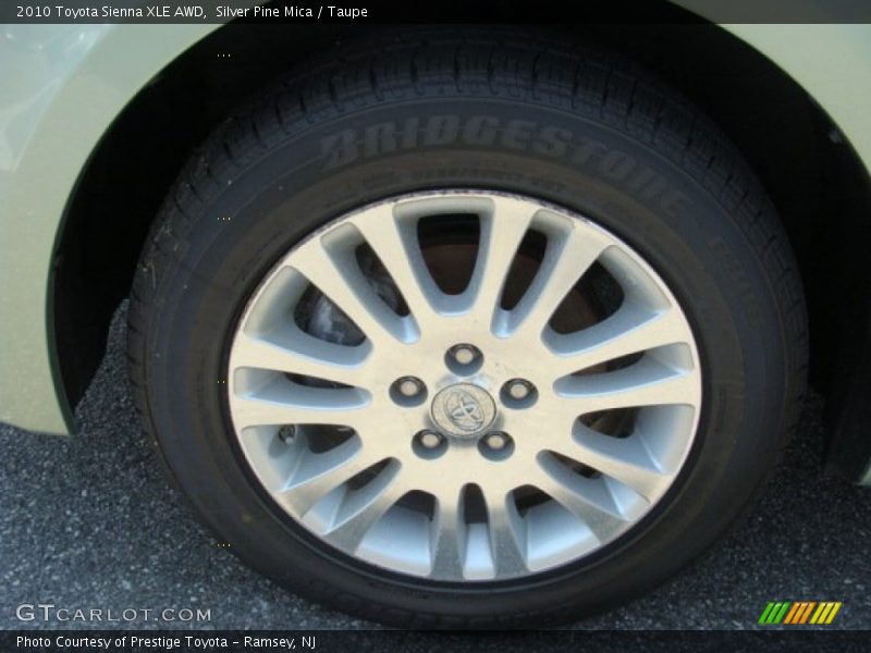 Silver Pine Mica / Taupe 2010 Toyota Sienna XLE AWD