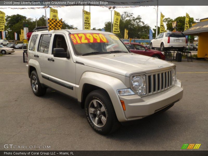 Light Graystone Pearl / Pastel Pebble Beige 2008 Jeep Liberty Sport