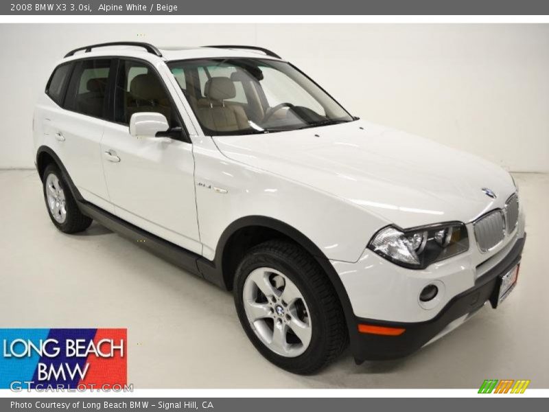 Alpine White / Beige 2008 BMW X3 3.0si