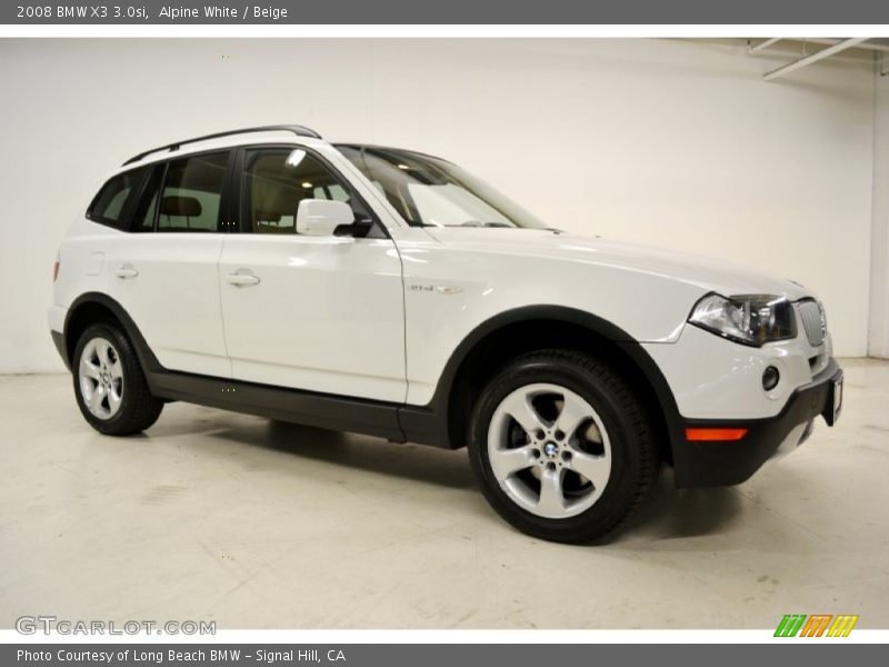 Alpine White / Beige 2008 BMW X3 3.0si