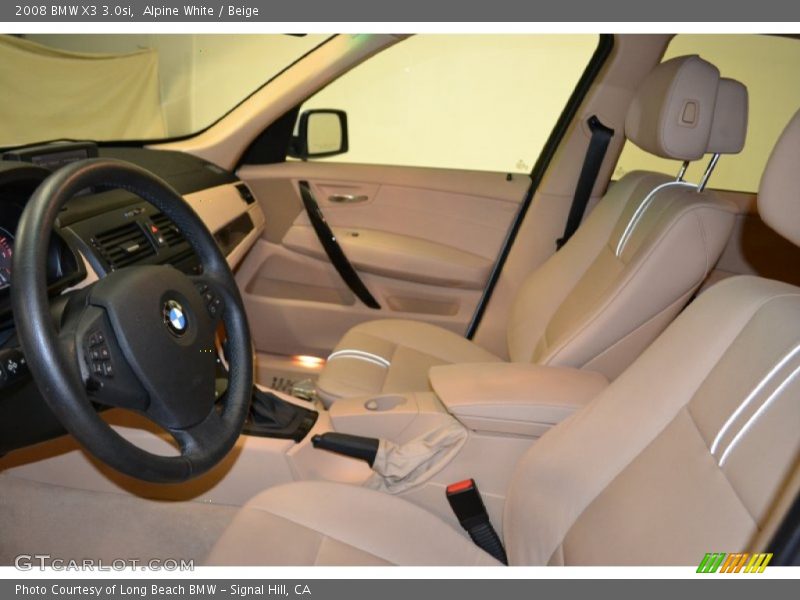 Alpine White / Beige 2008 BMW X3 3.0si