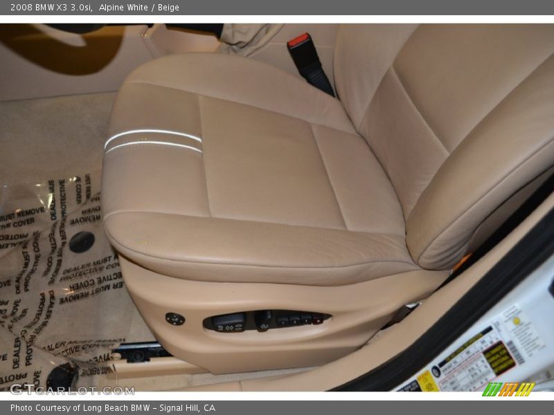 Alpine White / Beige 2008 BMW X3 3.0si