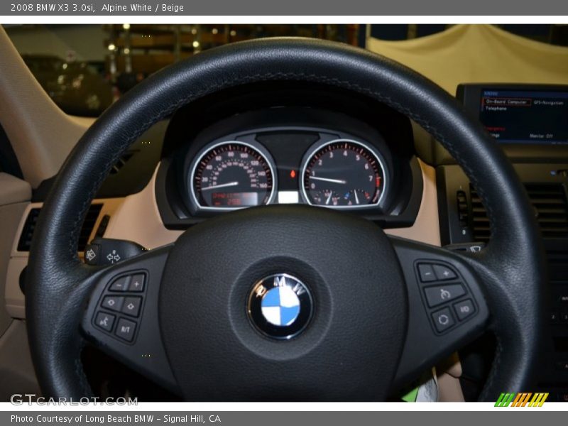 Alpine White / Beige 2008 BMW X3 3.0si