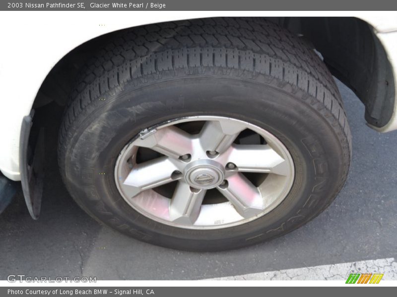 Glacier White Pearl / Beige 2003 Nissan Pathfinder SE