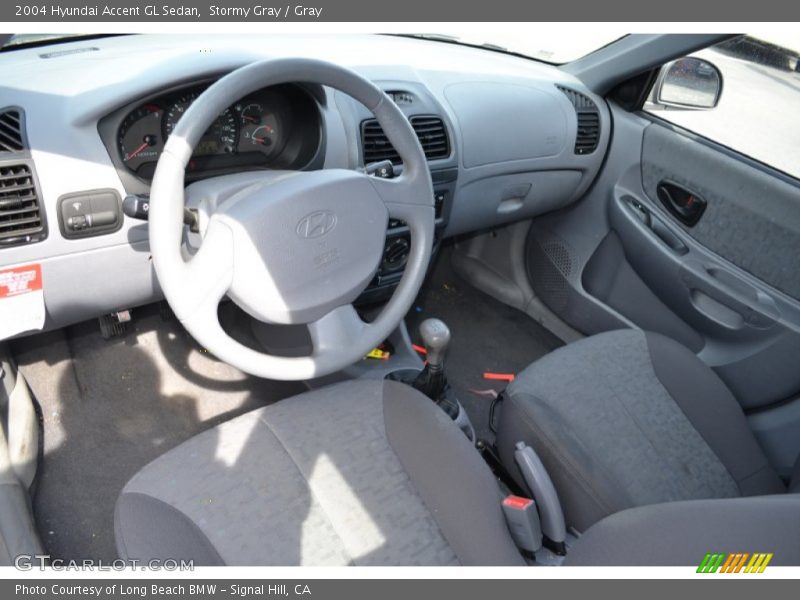 Stormy Gray / Gray 2004 Hyundai Accent GL Sedan