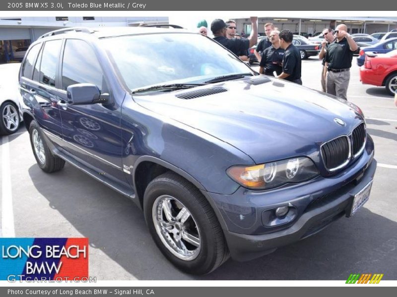 Toledo Blue Metallic / Grey 2005 BMW X5 3.0i
