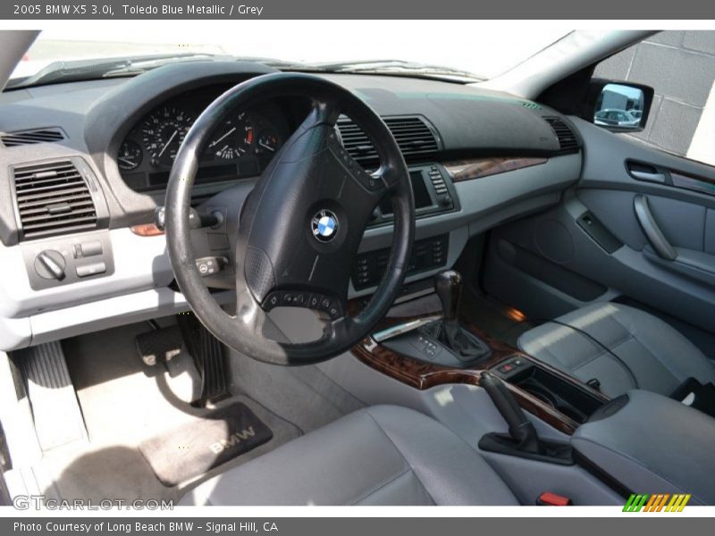 Toledo Blue Metallic / Grey 2005 BMW X5 3.0i