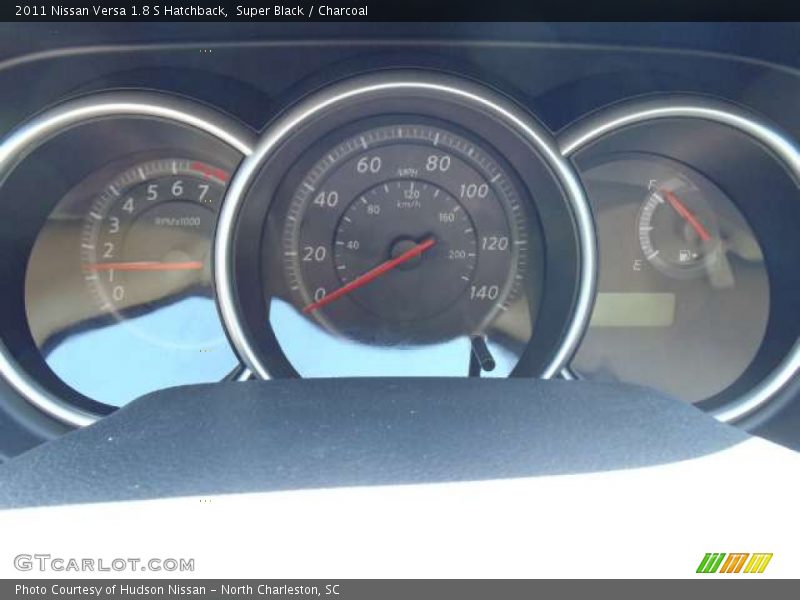 Super Black / Charcoal 2011 Nissan Versa 1.8 S Hatchback