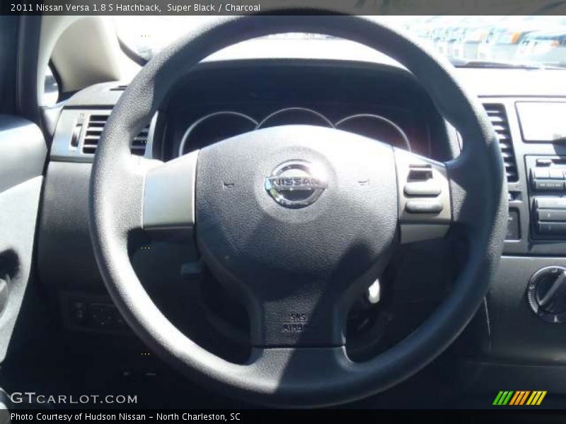 Super Black / Charcoal 2011 Nissan Versa 1.8 S Hatchback