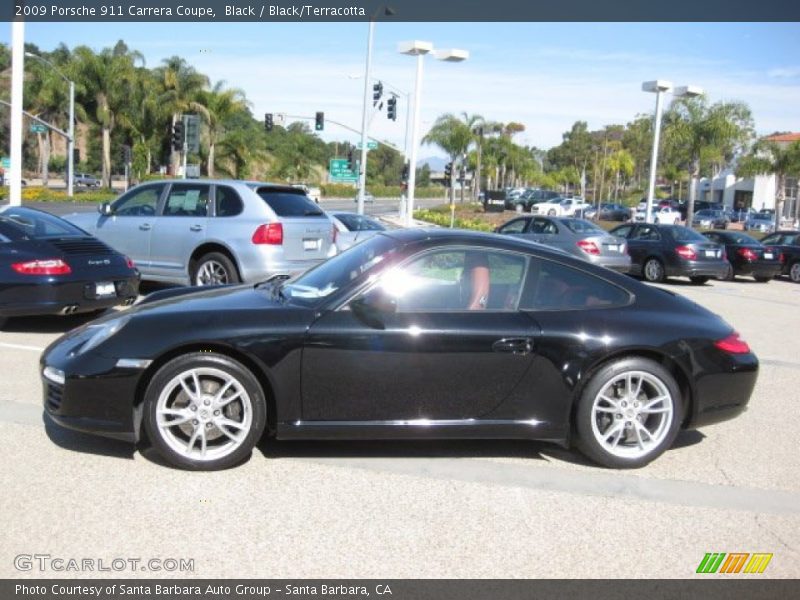 Black / Black/Terracotta 2009 Porsche 911 Carrera Coupe