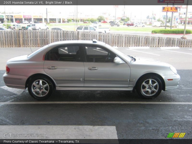 Bright Silver / Black 2005 Hyundai Sonata LX V6